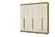 Guarda Roupa Casal 6 Portas 2 Gavetas 2030230 Cm Cinamomo Off White - Aramóveis
