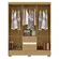 Guarda Roupa 6 Portas Com Cômoda 5 Gavetas Para Quarto Solteiro - Aramóveis