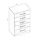 Guarda Roupa 6 Portas Cômoda 5 Gavetas Para Quarto Solteiro - Aramóveis