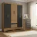 Guarda Roupa 6 Portas 2 Gavetas Com Cômoda 5 Gavetas Conjunto Coimbra Para Quarto - Aramóveis