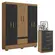 Guarda Roupa 6 Portas 2 Gavetas Com Cômoda 5 Gavetas Conjunto Coimbra Para Quarto - Aramóveis