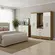 Guarda Roupa Com Espelho Paris E Cômoda 5 Gavetas Para Quarto De Casal - Aramóveis Atacama Off White