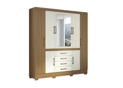 Guarda Roupa Casal Nápole 8 Portas 4 Gavetas Gavetas Amplo Espaço Interno Atacama Off White - Aramóveis