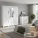 Guarda Roupa Casal 8 Portas Nápole Cômoda 5 Gavetas Milão Branco Aramóveis