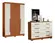 Guarda Roupa 4 Portas 2 Gavetas Armário De Solteiro Com Cômoda 8 Gavetas - Cinamomo Ripado Off hite Aramóveis