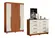 Guarda Roupa Com 4 Portas 2 Gavetas E Cômoda 8 Gavetas Para Quarto De Solteiro Cinamomo Ripado Off White Leartam Móveis