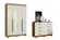 Guarda Roupa 4 Portas 2 Gavetas Solteiro Com Cômoda 8 Gavetas Cinamomo Off White - Aramóveis