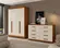 Guarda Roupa 4 Portas 2 Gavetas Solteiro Com Cômoda 8 Gavetas Cinamomo Off White - Aramóveis