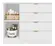 Cômoda Infantil Com 4 Gavetas 1 Porta Com Desing Em Ripado  Ayla Branco Semi-Brilho Phoenix