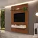 Painel Estante Home Trento Rack Bancada 2 Gavetas Isac Ideal Para  Tv Até 65 Polegadas Freijó Off White