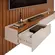 Estante Home Painel Suspenso Trento Com Rack Bancada 2 Gavetas Isac Para Tv Até 65 Polegadas Freijó Off White