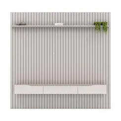 Painel Home Estante Bancada Suspensa Trento Ideal Para TV 75 Pol Pratico Com 250cm DJ Móveis Bali Bali