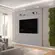 Painel Home Estante Bancada Suspensa Trento Ideal Para TV 75 Pol Pratico Com 250cm DJ Móveis Bali Bali