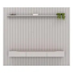 Painel Estante Rack Bancada Home Suspenso Com 3 Gavetas Pratico Ideal Para Tv Até 85 Pol. Bali Bali  Leartam Móveis