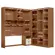 Guarda-Roupa Casal Modulado com Cabeceira e Módulo Aéreo 7 Portas 4 Gavetas Lugano Jatobá/Areia  Leartam Móveis