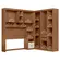 Guarda-roupa Casal de Canto Lugano 7 Portas 4 Gavetas Para Cama Box 138cm - Jatobá Areia  Santos Andirá