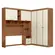 Guarda-roupa Casal de Canto Lugano 7 Portas 4 Gavetas Para Cama Box 138cm - Jatobá Areia  Santos Andirá