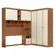 Guarda Roupa Compacto Aramário De Casal 7 Portas 4 Gavetas Lugano Para Cama De 138cm Jatobá Areia - Leartam Móveis