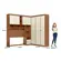 Guarda-Roupa Casal 7 Portas 4 Gavetas Nichos Prateleiras Ideal Para Cama Box 138cm  Jatobá Areia - Santos Andirá