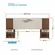 Cabeceira para Cama Casal 138X158cm Extensivel com Mesa de Cabeceira 2 Gaveta Jatoba Areia Leartam Móveis