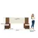 Mesa De Cabeceira Para Cama De Casal 138cm Com 2 Gavetas Leartam Móveis