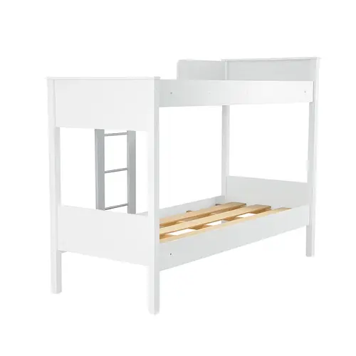 Cama Beliche Para Quarto De Solteiro Branco Sem Colchão Leartam Móveis