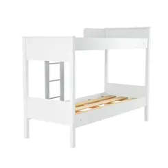Cama Beliche Para Quarto De Solteiro Branco Sem Colchão Leartam Móveis