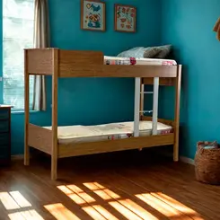 Cama Beliche Para Quarto De Solteiro Diamond Sem Colchão Ditália Móveis