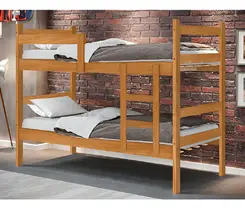 Beliche Cama Para Quarto De Solteiro Porto Gabrielli Nature Com Escada Sem Colchão Leartam Móveis