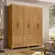 Guarda-roupa 6 Ports Armário Com 2 Gavetas Compacto Idela Para Quarto Solteiro - Freijó